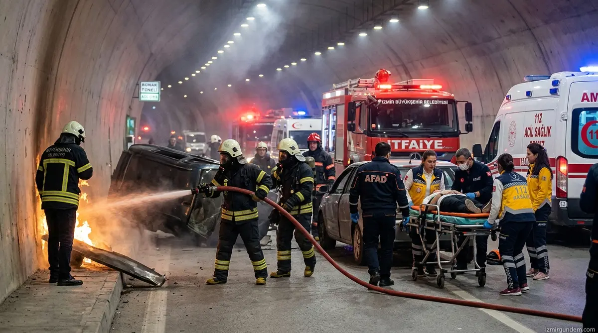 Konak Tünelleri'nde 6.2'lik Deprem ve Yangın Tatbikatı
