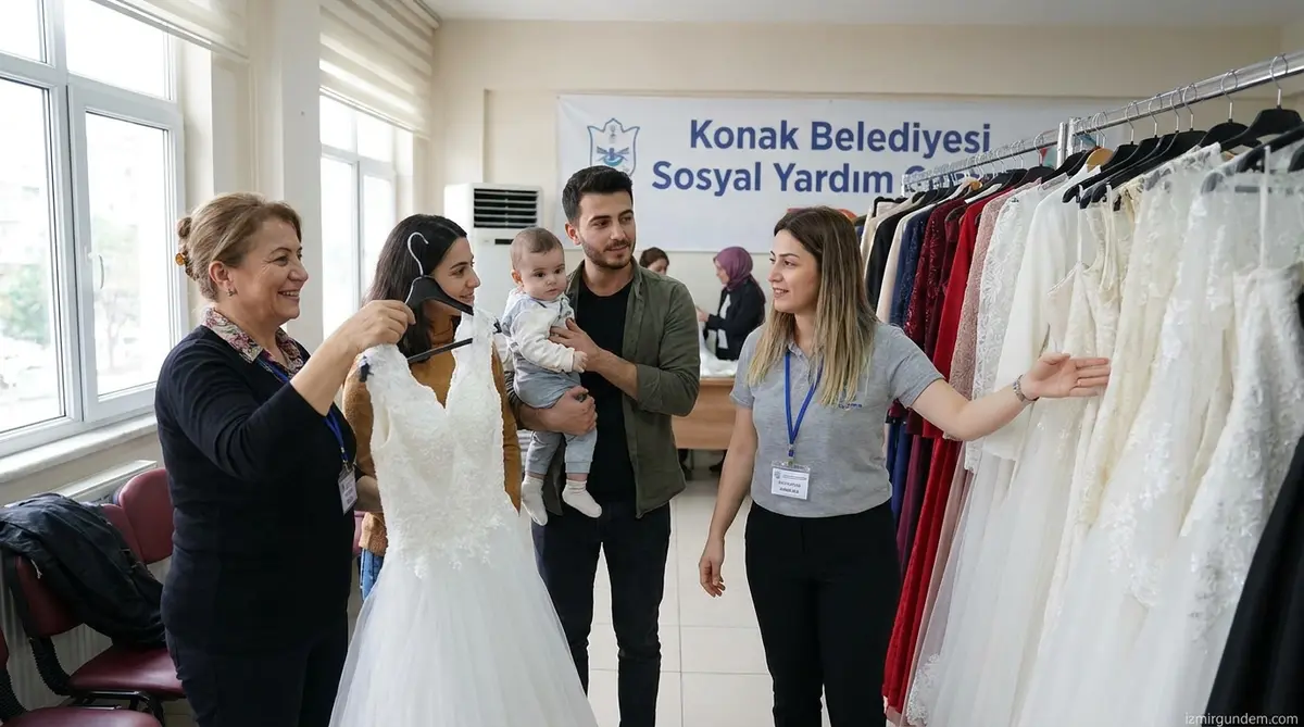 Konak'ta İhtiyaç Sahibi Çiftlere Ücretsiz Gelinlik
