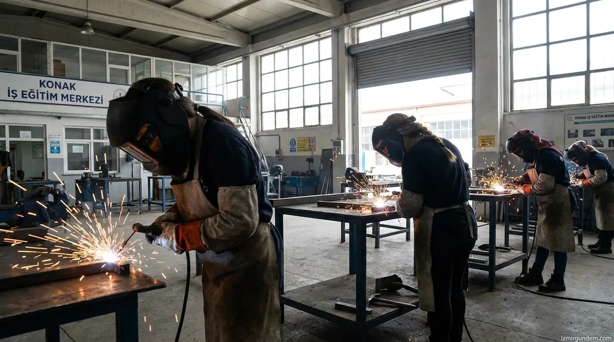 Konak'ta Kadınlar Kaynak Makinesinin Başına Geçti