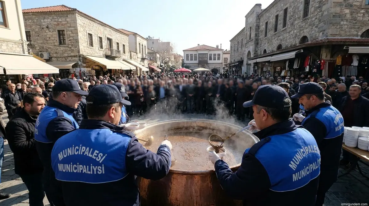 Konak'ta Nilüfer Çınarlı Mutlu'dan Aşure İkramı