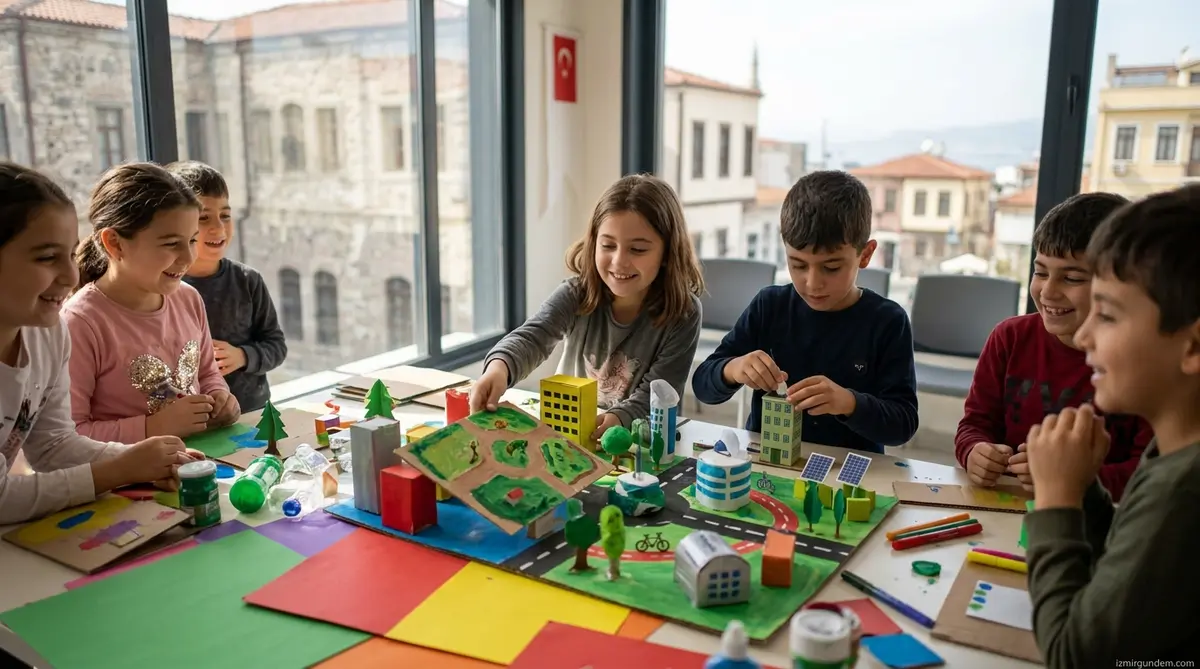 Konak'ta Çocuklar Hayallerindeki Kenti Tasarlıyor