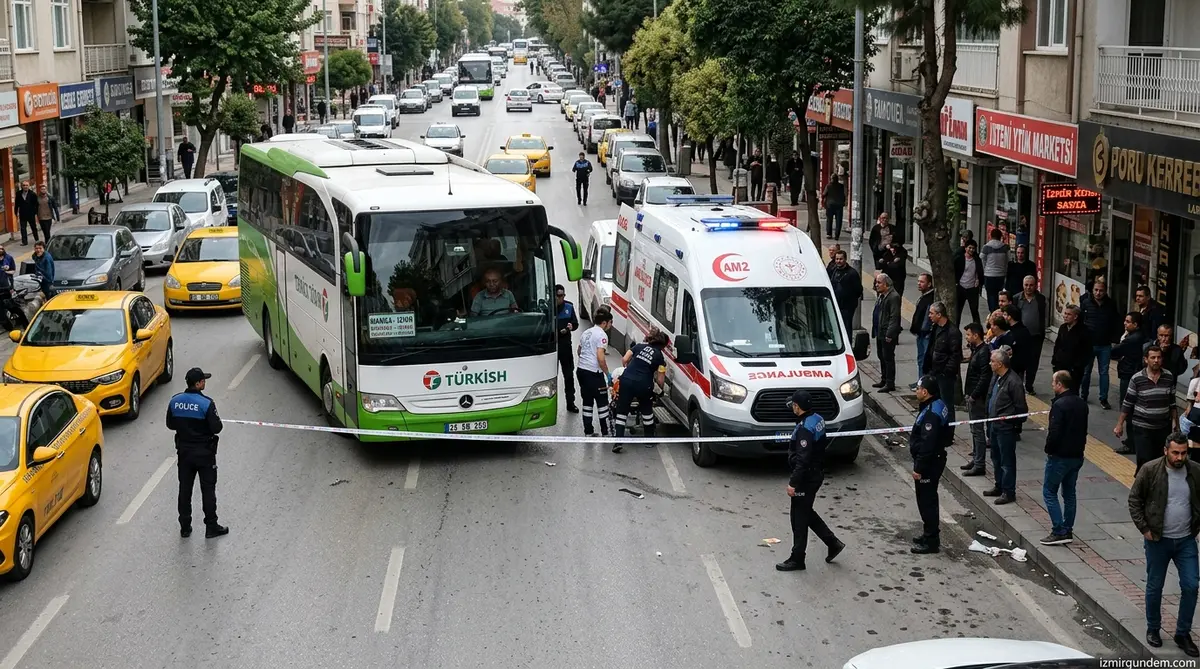 Manisa İzmir Caddesi'nde Feci Kaza: Otobüsün Altında Kalan Usta Ağır...