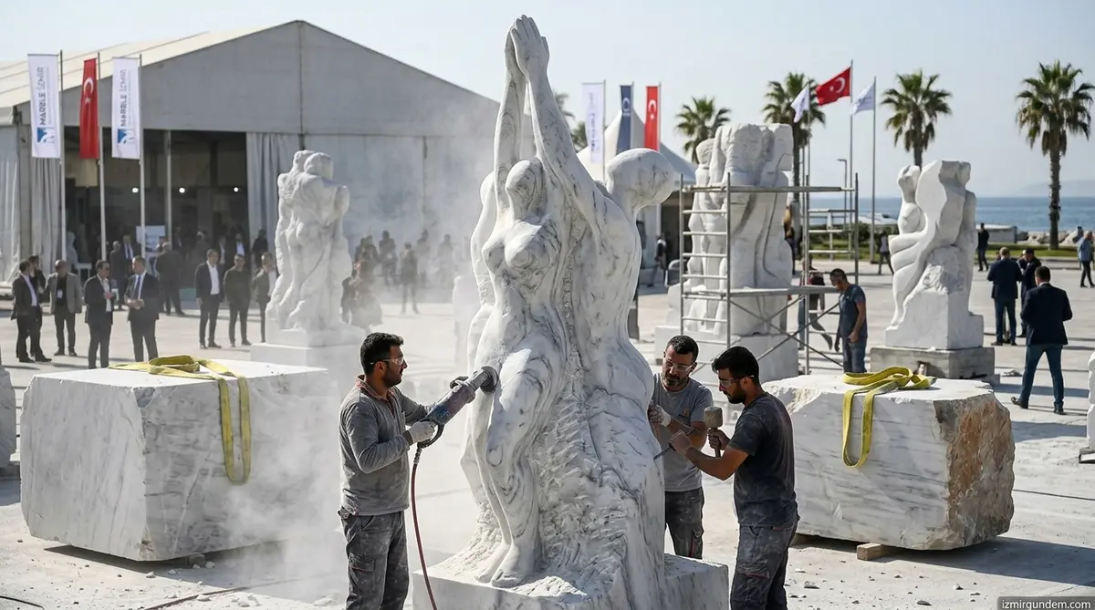 Marble İzmir'de Mermer Bloklar Sanata Dönüşüyor: 6 Dev Eser...