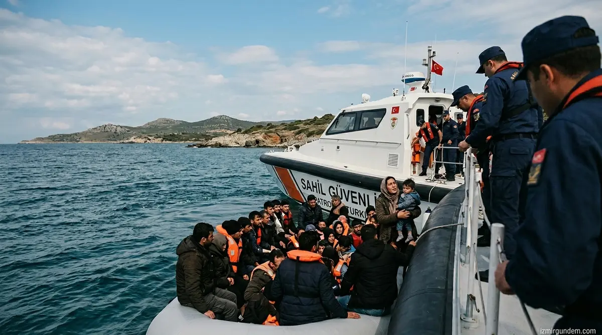Menderes Açıklarında 43 Kaçak Göçmen Yakalandı
