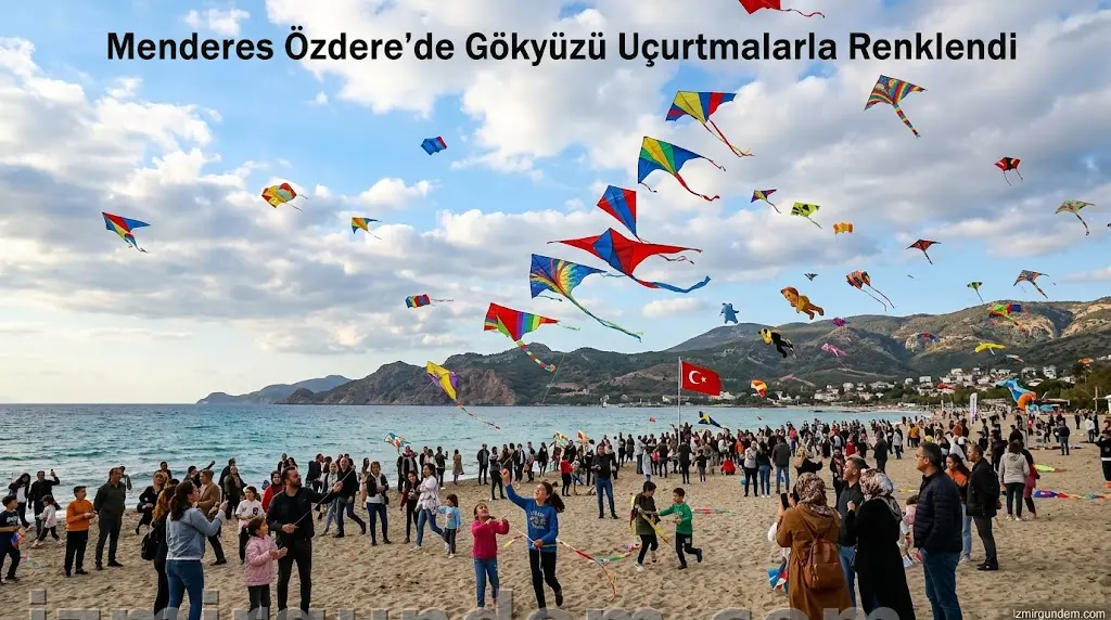Menderes Özdere'de Gökyüzü Uçurtmalarla Renklendi