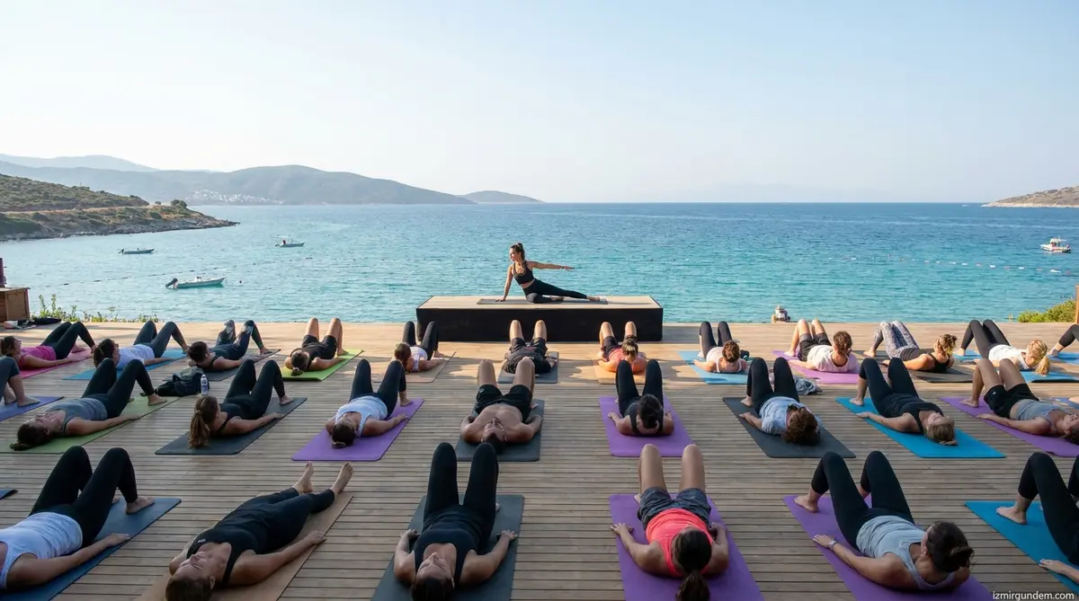 Menderes'te Deniz Manzaralı Ücretsiz Pilates Başladı