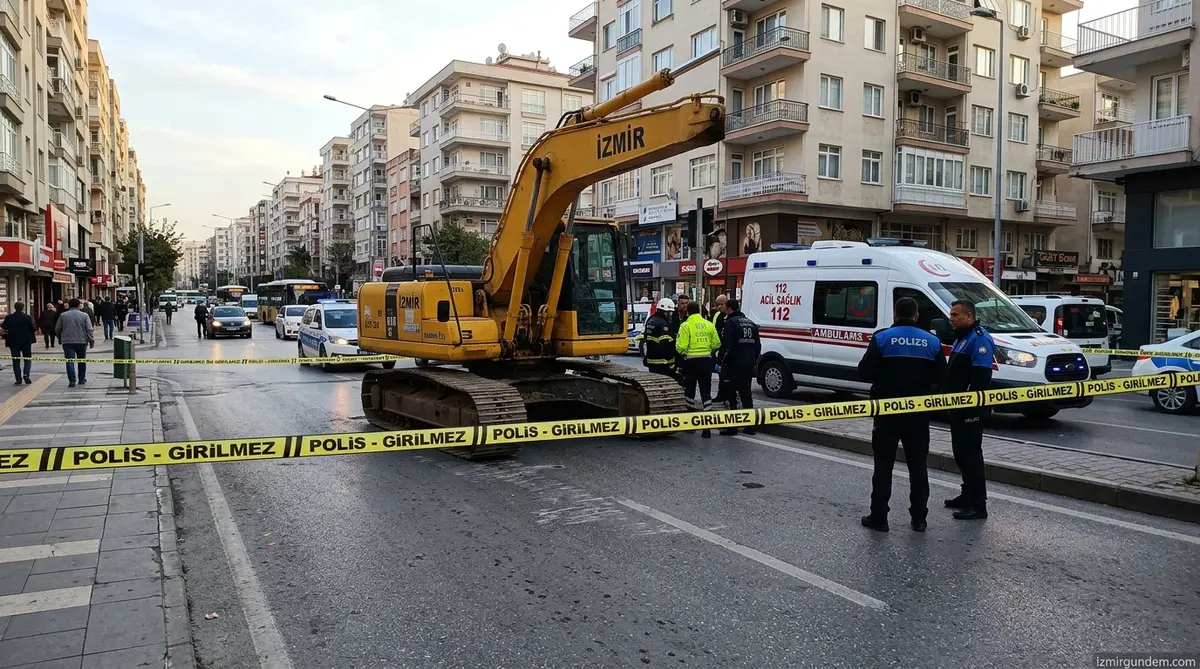 Menderes'te İş Makinesi Yayaya Çarptı: 85 Yaşındaki Ali Kartal
