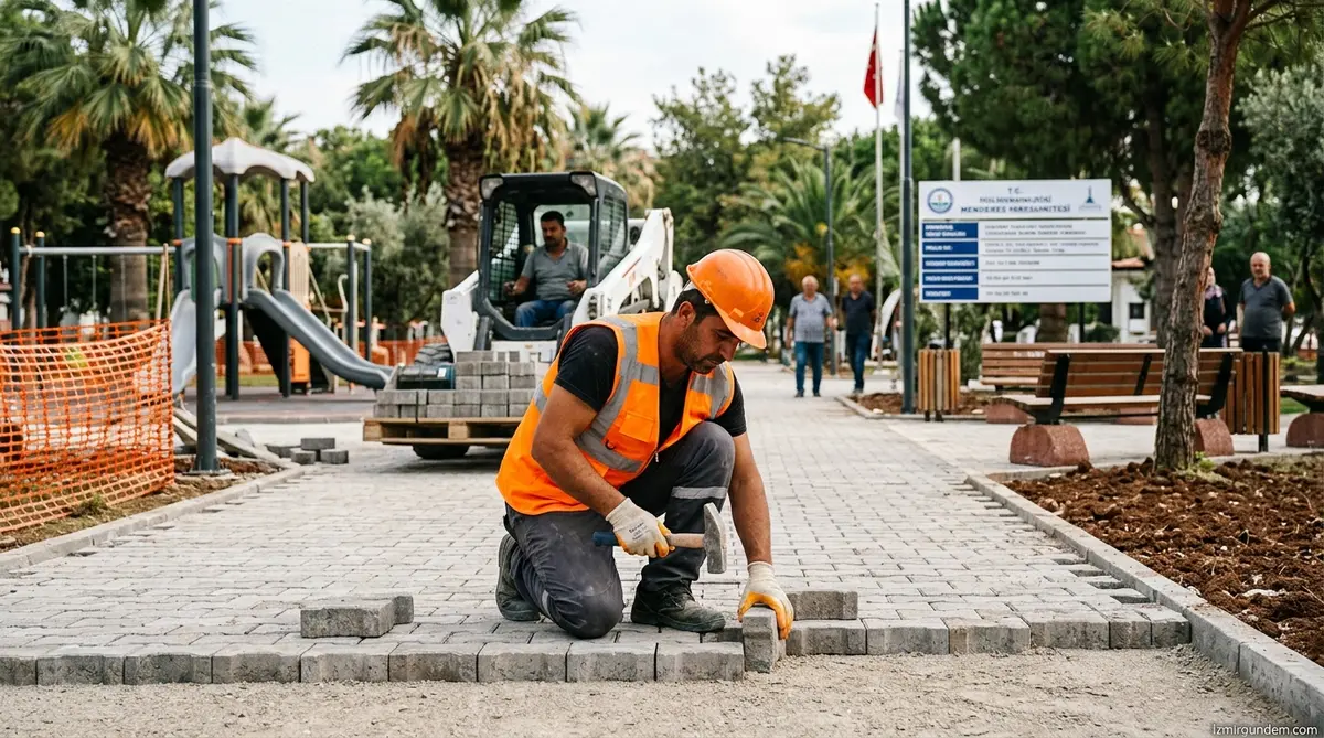 Menderes'te Parklar Yenileniyor: Şehit Mustafa...