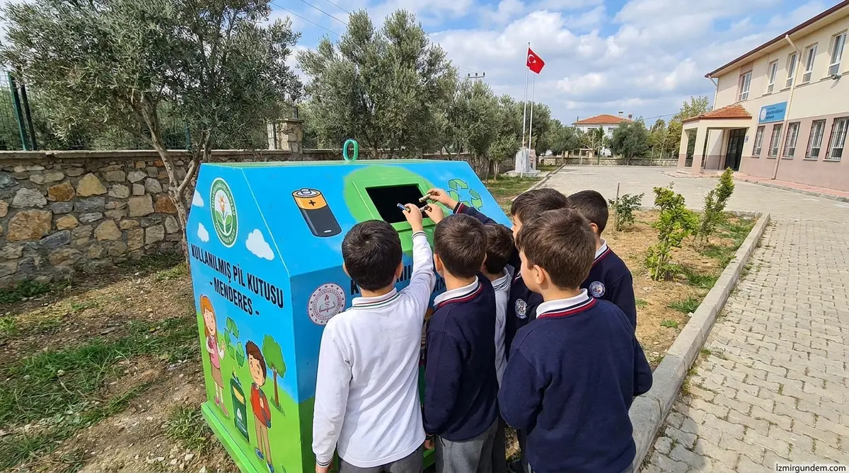 Menderes'teki Okullarda Atık Pil Toplama Yarışması Başlıyor