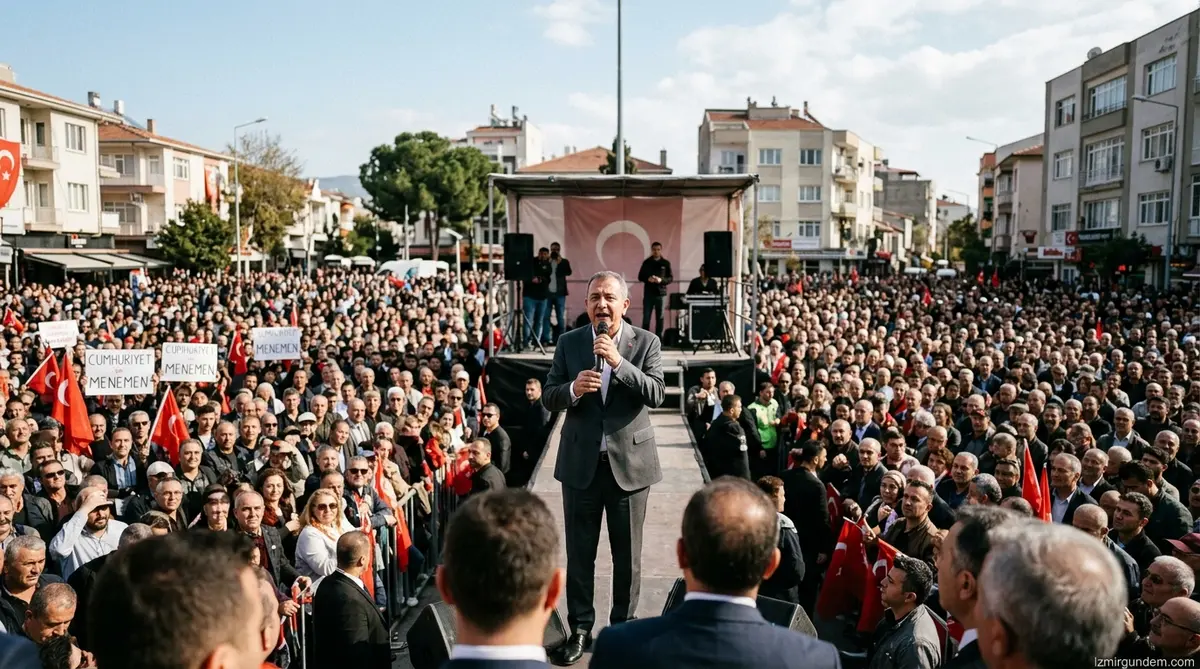 Menemen Cumhuriyet Meydanı'nda On Binlerce Kişiyle...