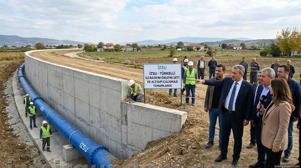 Menemen Türkelli’de Su Baskınlarına 25 Milyonluk Set: İZSU Hattı Tamamladı