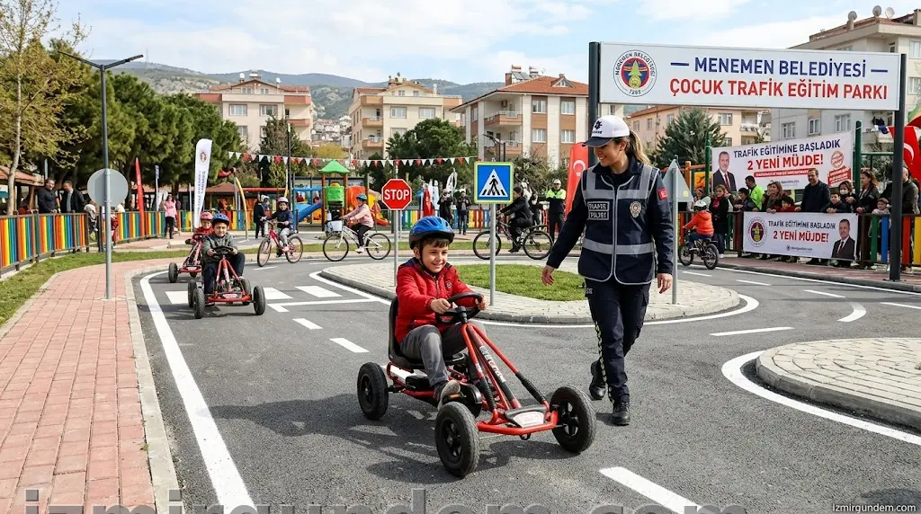 Menemen'de Çocuklara Trafik Parkuru ve İki Yeni Müjde