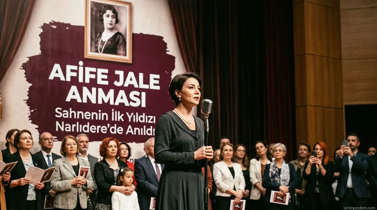 Narlıdere'de Afife Jale Anması: Sahnenin İlk Yıldızı Anıldı