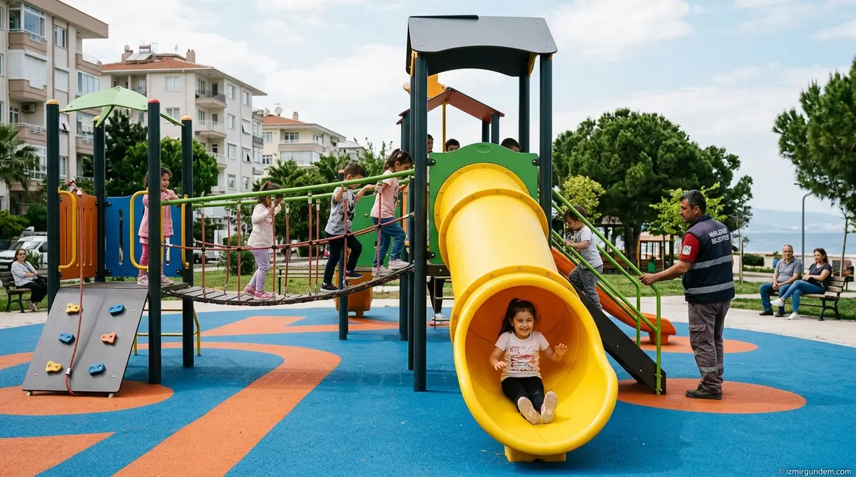 Narlıdere'de Çocuk Parklarına Güvenli Dokunuş