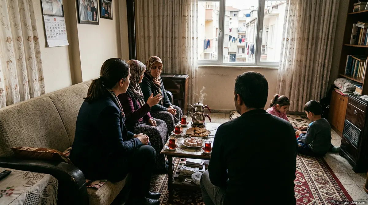 Nilüfer Çınarlı Mutlu Konak Sokaklarında Komşu Sofrasına Konuk Oldu
