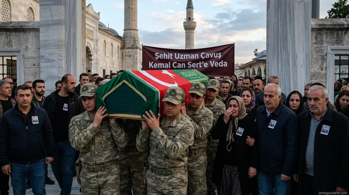 Salihli'de Uzman Çavuş Kemal Can Sert'e Veda