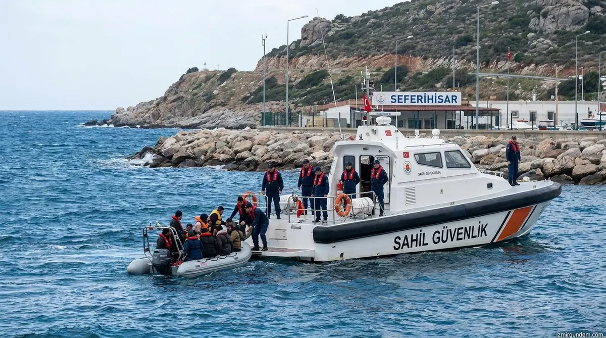 Seferihisar Açıklarında Göçmen Operasyonu: 13 Kişi Yakalandı