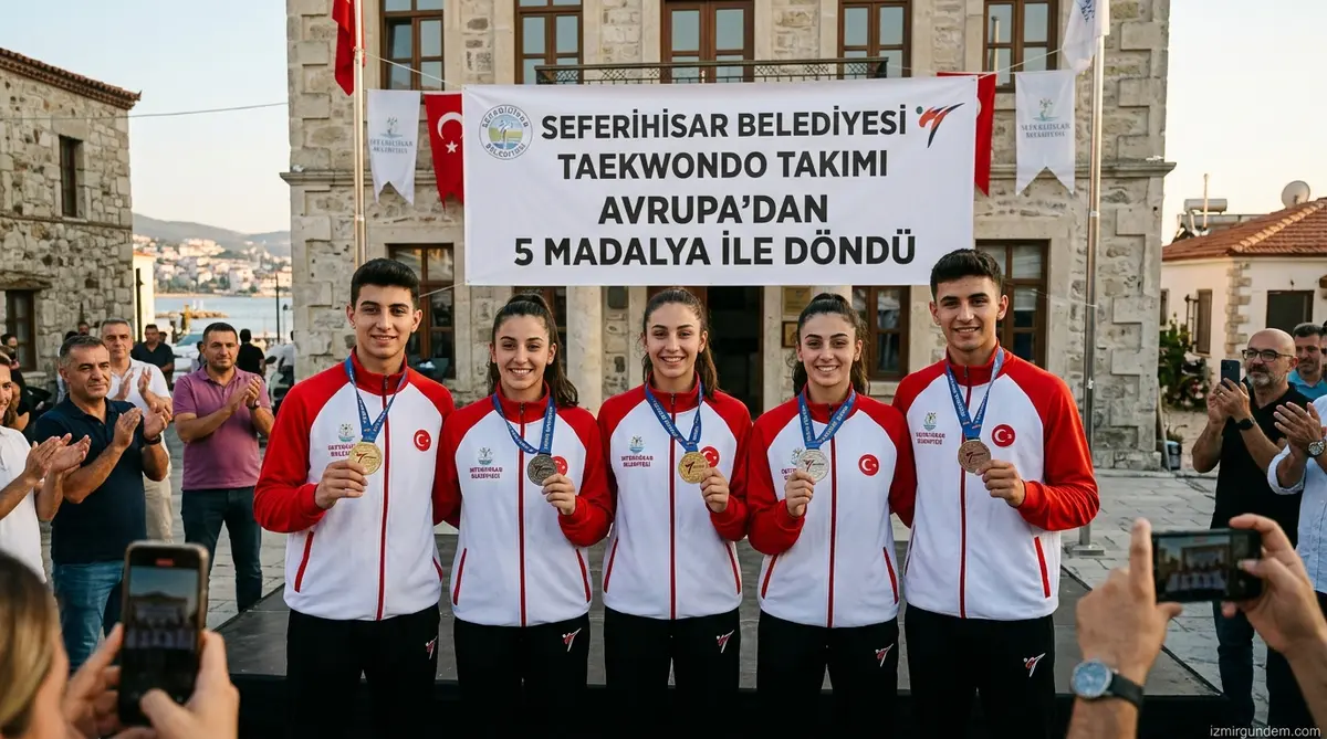 Seferihisar Belediyesi Taekwondo Takımı Avrupa'dan 5 Madalya ile Döndü