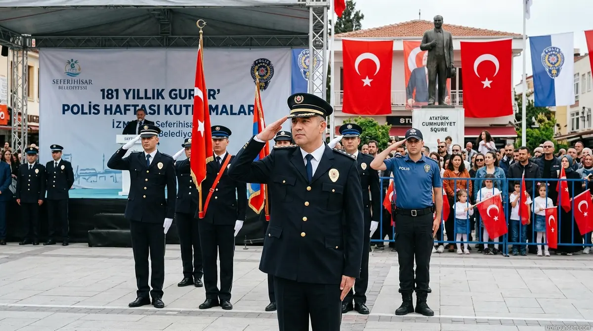 Seferihisar Cumhuriyet Meydanı'nda 181 Yıllık Gurur: Polis Haftası Kutlandı