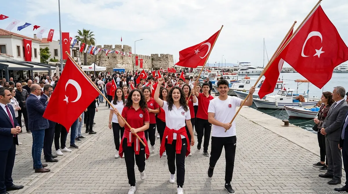 Seferihisar Sığacık'ta 19 Mayıs Coşkusu: Gençler...