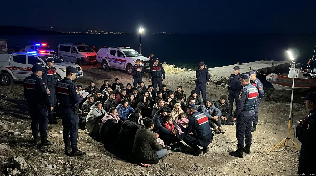 Seferihisar'da Gece Yarısı Göçmen Operasyonu: 37...