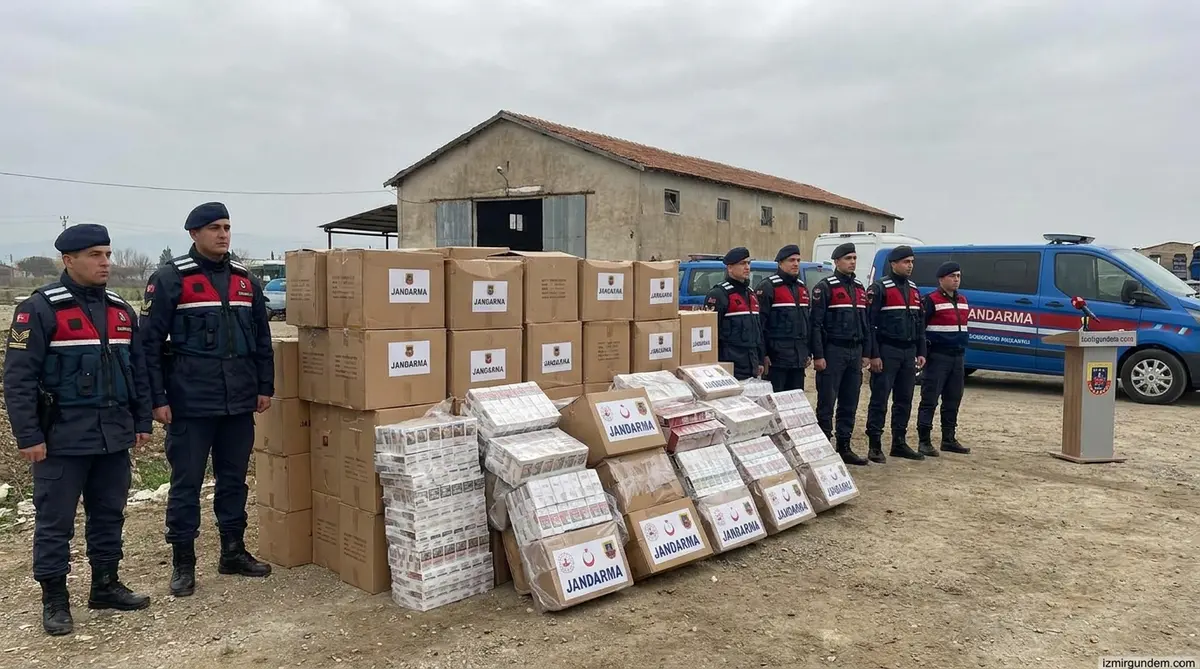 Torbalı'da Jandarmadan Kaçakçılık Darbesi: 27 Bin Paket Sigara