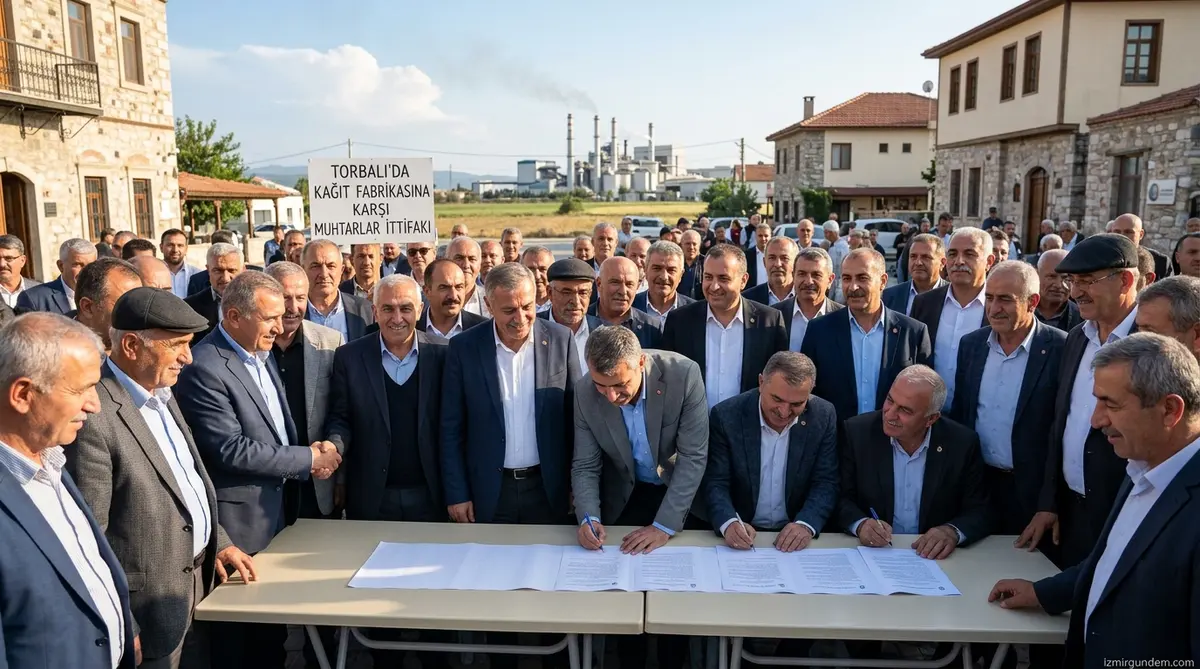 Torbalı’da Kağıt Fabrikasına Karşı Dev İttifak: 60 Muhtar İmzayı Attı