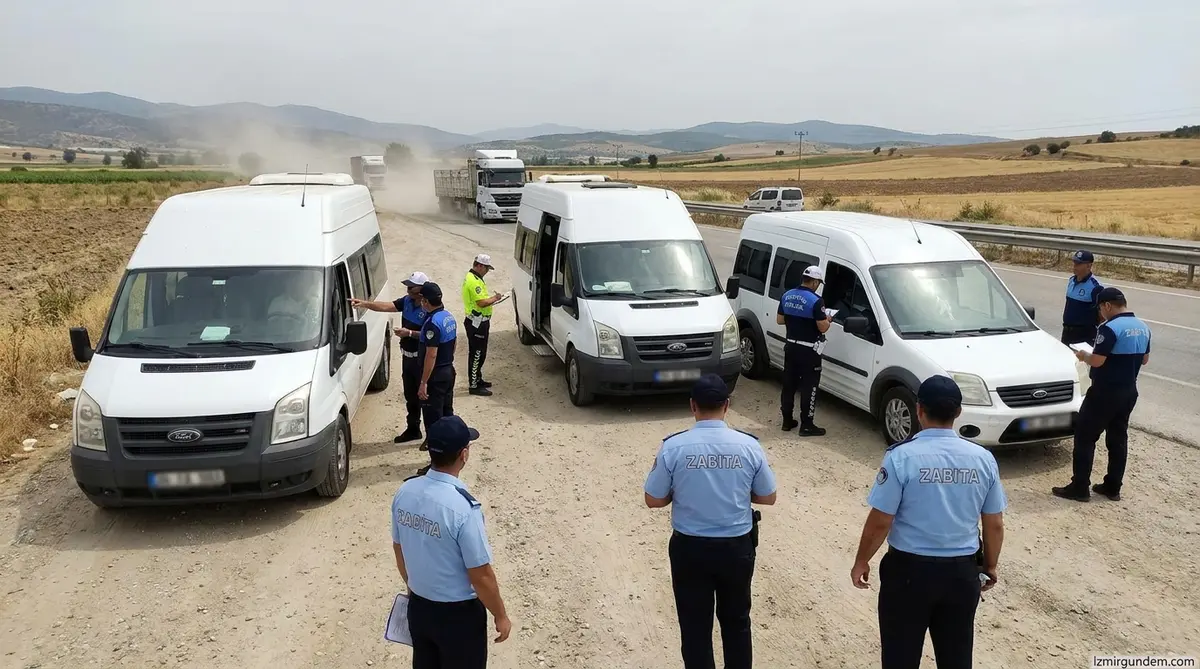 Torbalı'da Tarım İşçisi Servislerine Sıkı Takip: 2 Araç Men Edildi