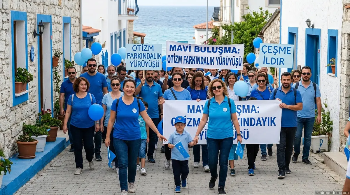 Çeşme Ildır'da Mavi Buluşma: Otizm Farkındalık Yürüyüşü Düzenleniyor