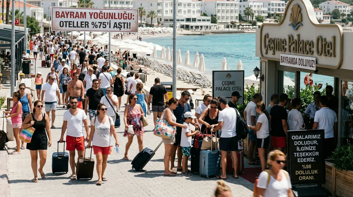 Çeşme'de Bayram Yoğunluğu: Oteller Yüzde 75'i Aştı