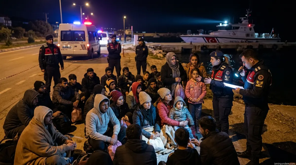 Çeşme'de Gece Yarısı Operasyonu: 35 Göçmen Yakalandı