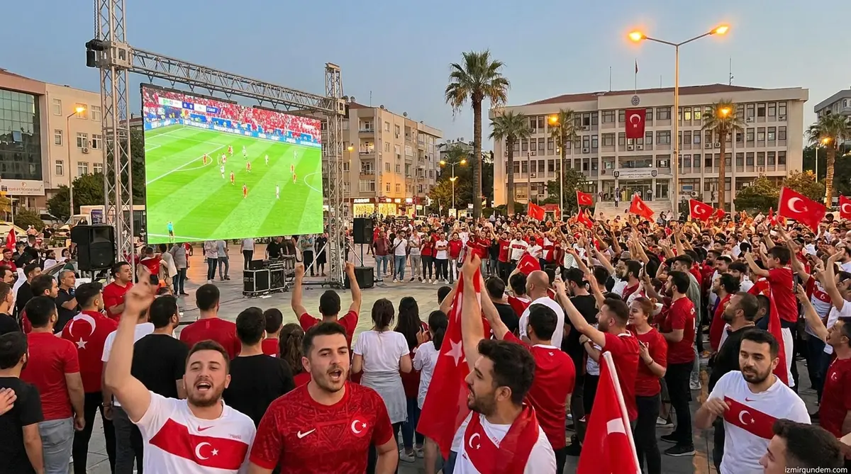 Çiğli'de Dev Ekranda Milli Maç Heyecanı Yaşanacak