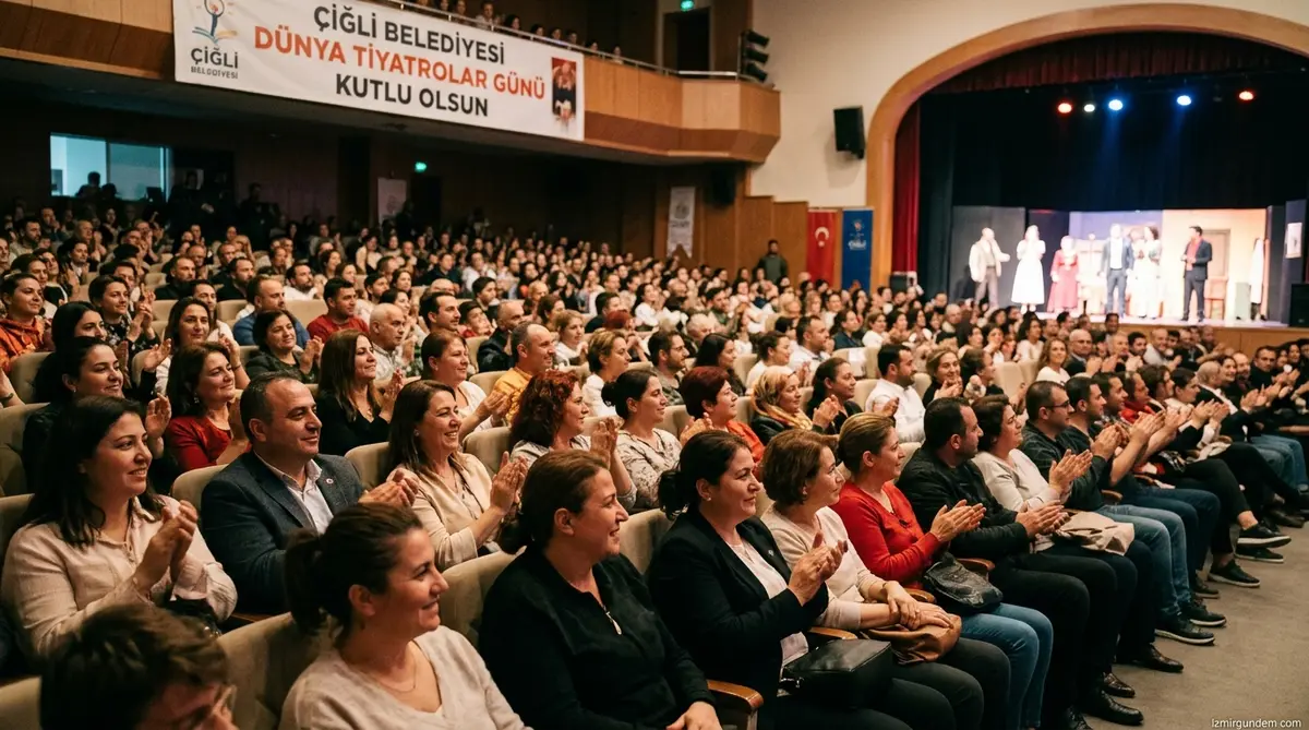 Çiğli'de Dünya Tiyatrolar Günü Coşkusu: Salonlar Doldu Taştı