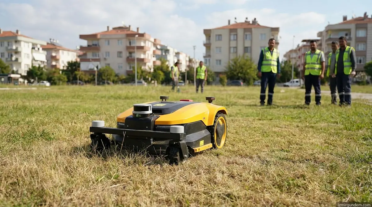 Çiğli'de Teknoloji Dönemi: Ot Biçme Robotu Sahada