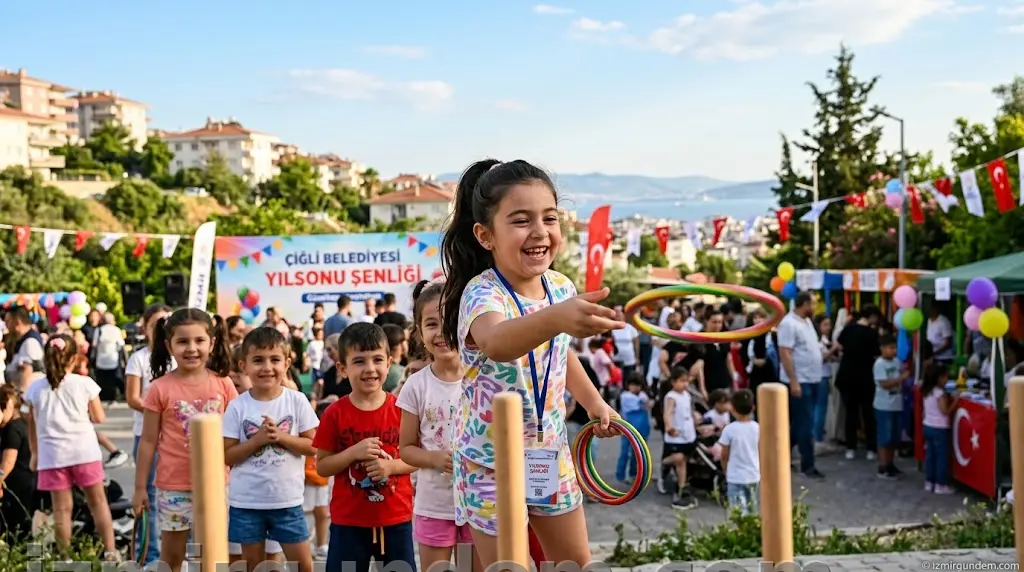 Çiğli’de Yılsonu Şenliği: Çocuklar Güzeltepe’de Eğlendi