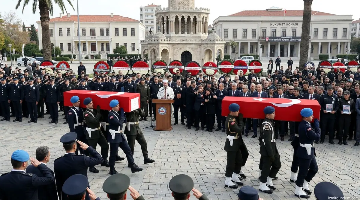 Çorlu’da Şehit Düşen İki Polis Törenle Uğurlandı