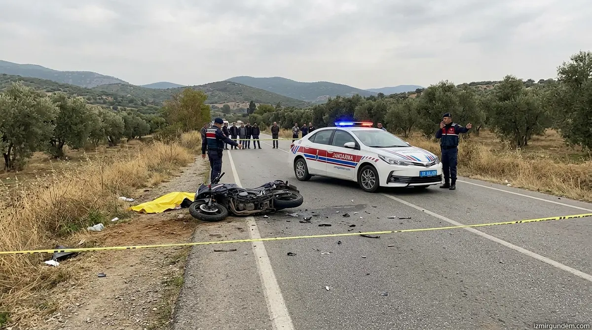 Ödemiş'te feci kaza: Motosiklet sürücüsü can verdi
