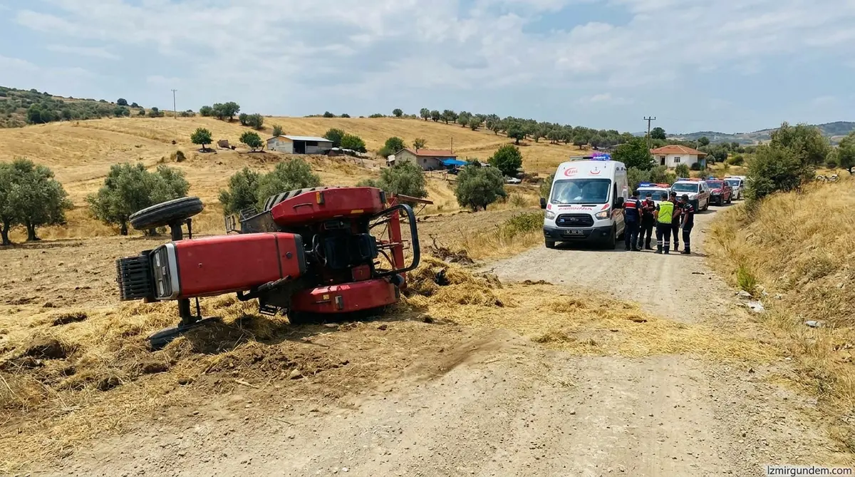 Ödemiş'te Traktör Devrildi: 16 Yaşındaki Genç Yaralandı